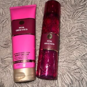 Bath & body works pink obsession lotion & spray new!
